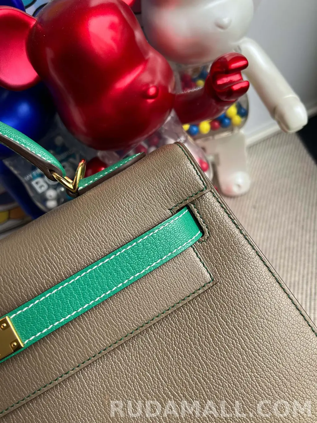 null  에르메스 켈리백32 에토프 벨벳그린 금장 염소가죽 상세 이미지