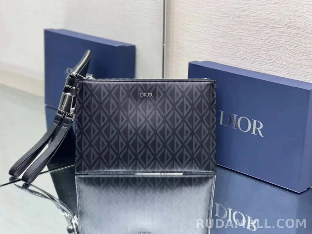 null  DIOR 디올 CD 다이아몬드 캔버스 A5 파우치 클러치 상세 이미지