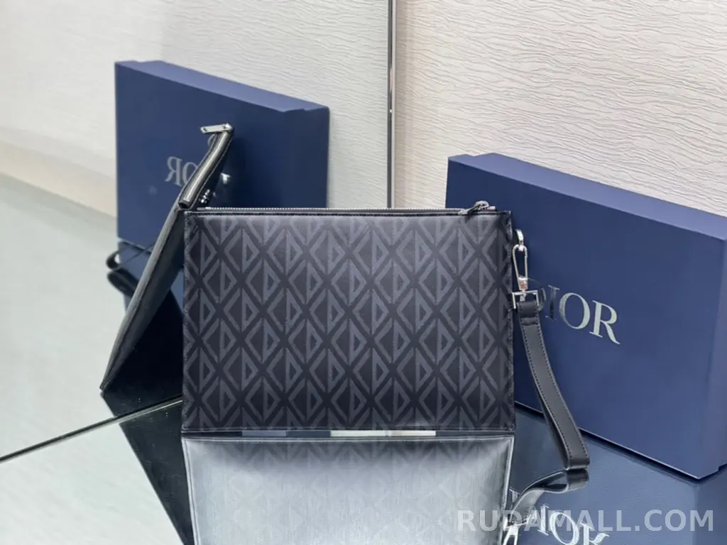 null  DIOR 디올 CD 다이아몬드 캔버스 A5 파우치 클러치 상세 이미지
