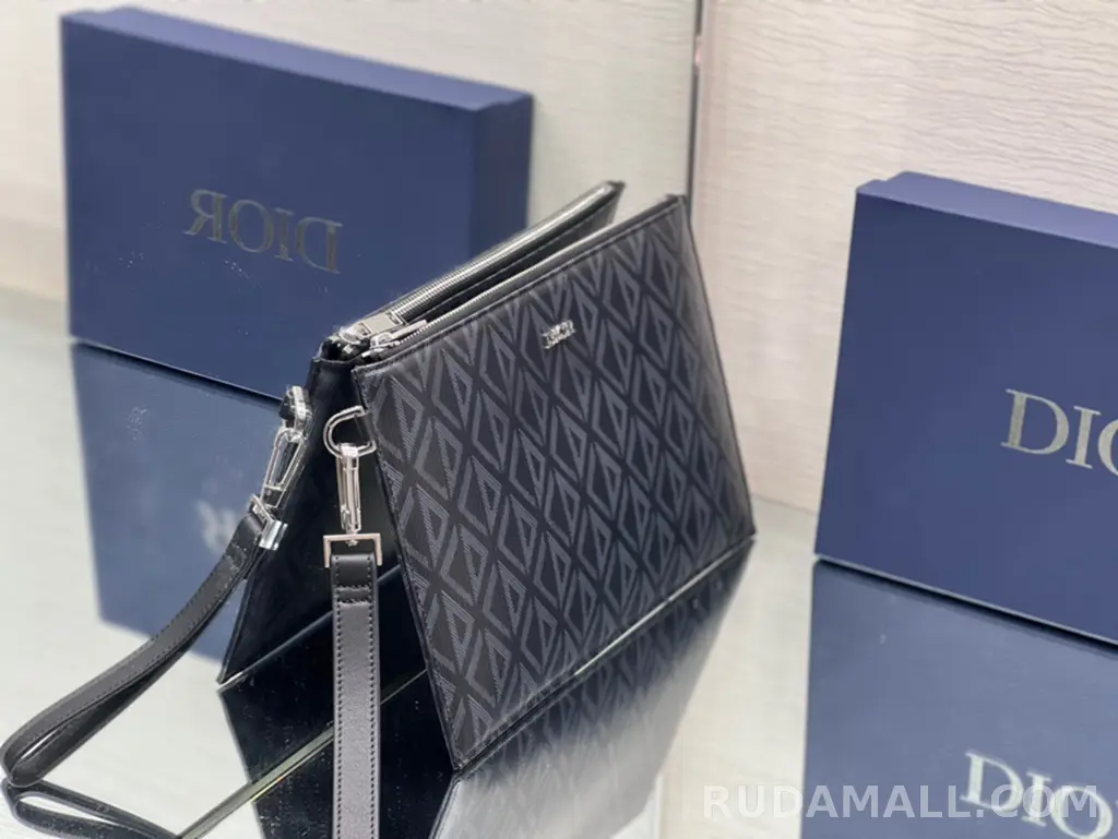 null  DIOR 디올 CD 다이아몬드 캔버스 A5 파우치 클러치 상세 이미지