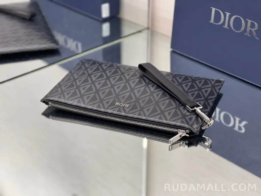 null  DIOR 디올 CD 다이아몬드 캔버스 A5 파우치 클러치 상세 이미지