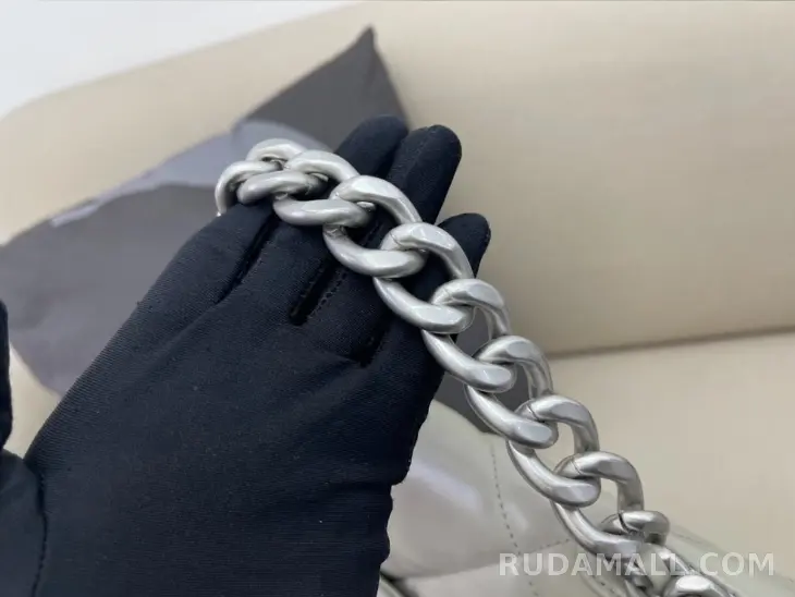 null 샤넬 19백 라지 그레이 은장 상세 이미지