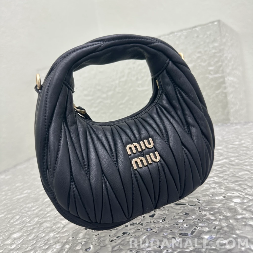 null 미우미우 완더 마테라쎄 나파 가죽 호보 미니 백 상세 이미지
