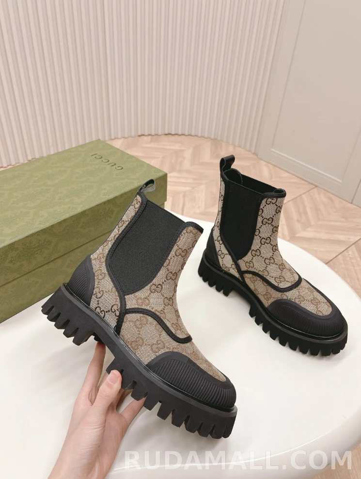 null GG 캔버스 앵클 부츠 751711 상세 이미지