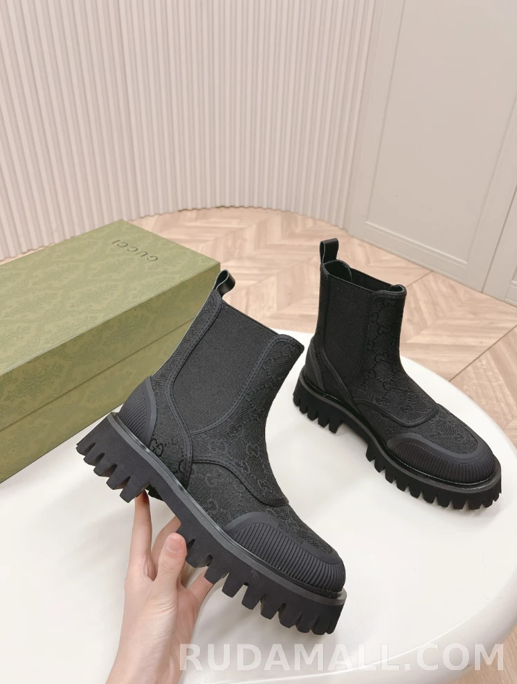 null GG 캔버스 앵클 부츠 751711 상세 이미지