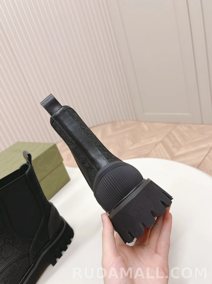 null GG 캔버스 앵클 부츠 751711 상세 이미지