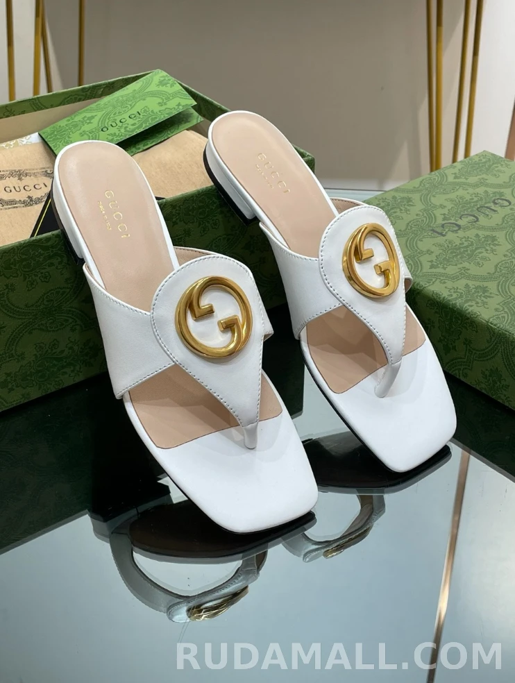 null 블론디 레더 통 샌들 739048 상세 이미지