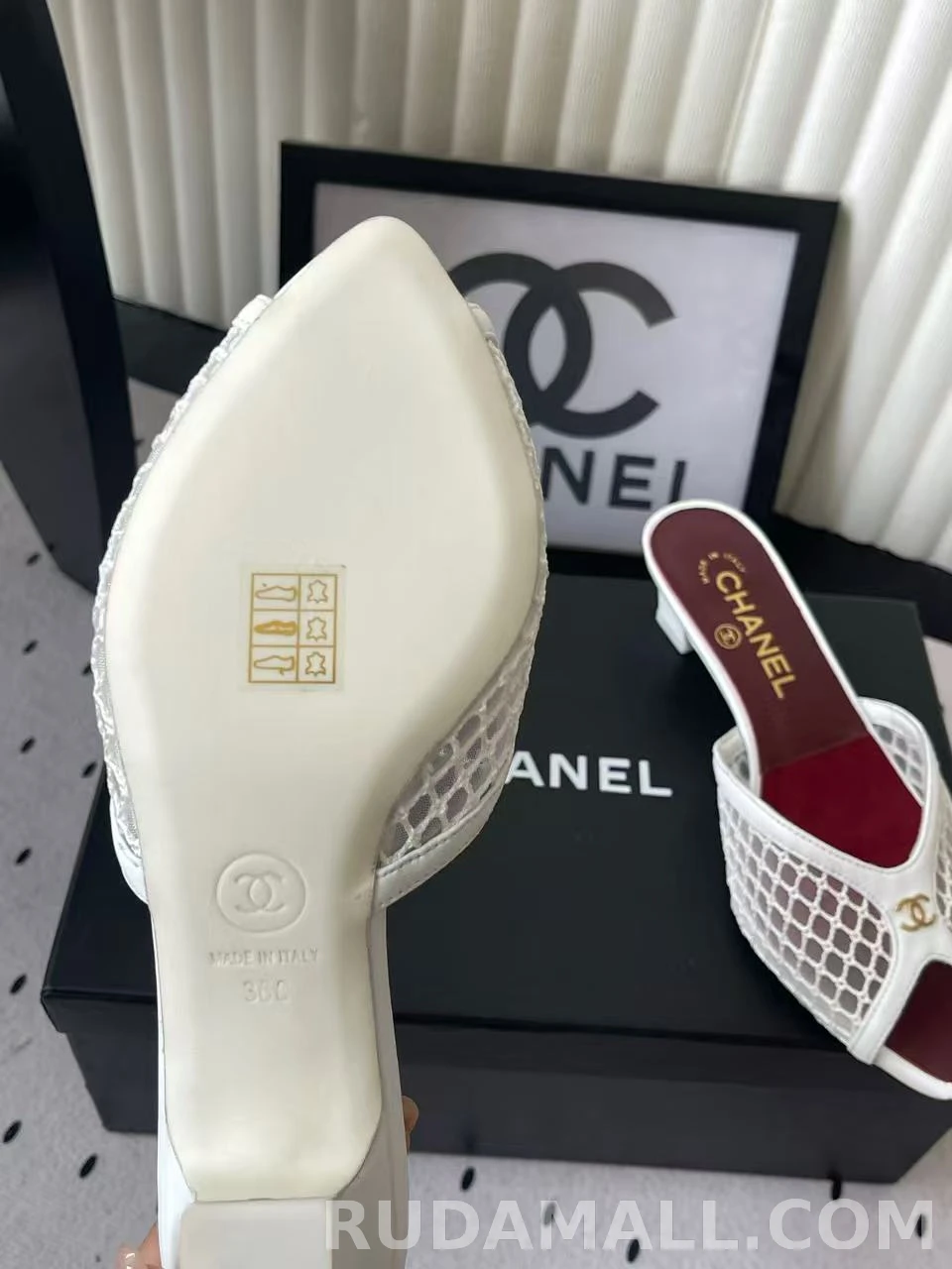 null  샤넬 코코 비치 컬렉션 뮬 굽높이3.5cm 상세 이미지