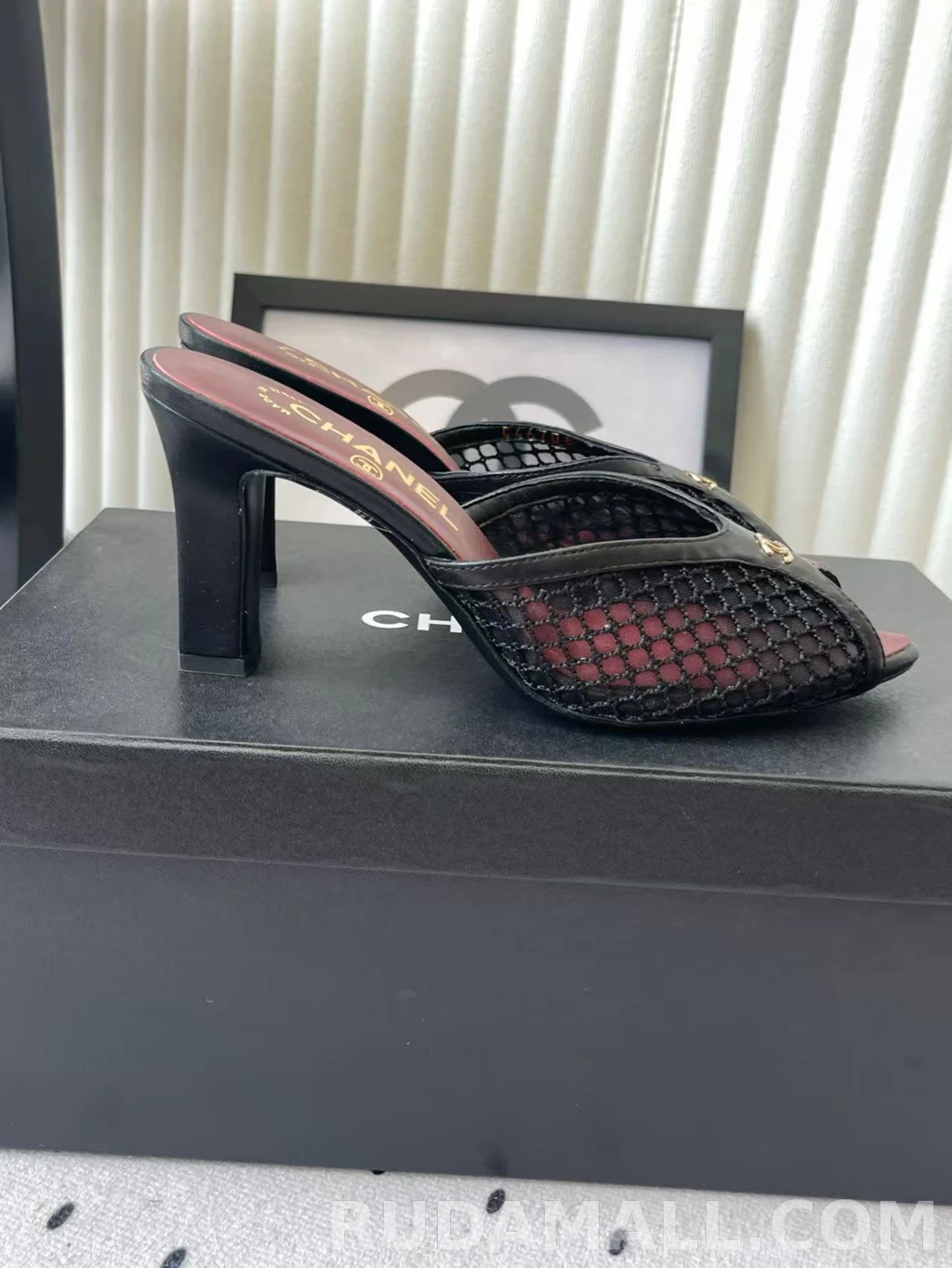 null 샤넬 코코 비치 컬렉션 뮬 굽높이9cm 상세 이미지
