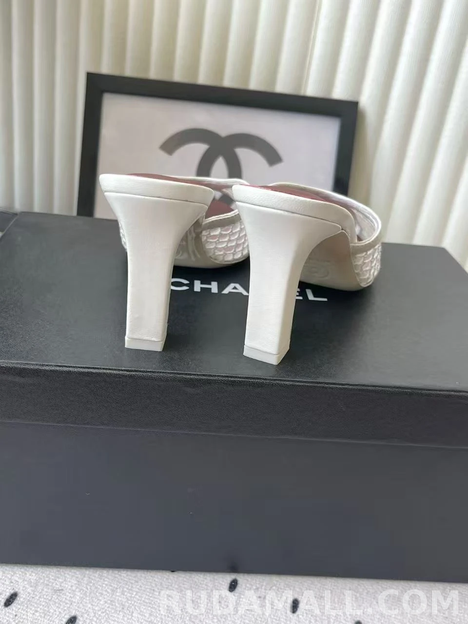 null 샤넬 코코 비치 컬렉션 뮬 굽높이9cm 상세 이미지