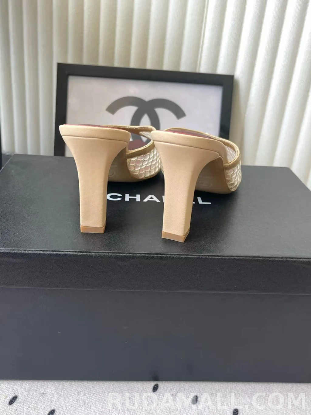 null 샤넬 코코 비치 컬렉션 뮬 굽높이9cm 상세 이미지
