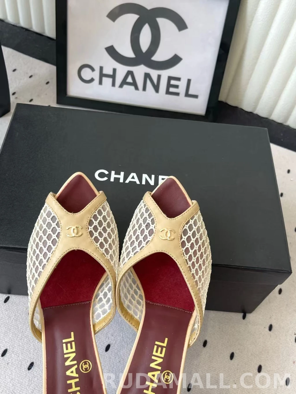 null 샤넬 코코 비치 컬렉션 뮬 굽높이9cm 상세 이미지