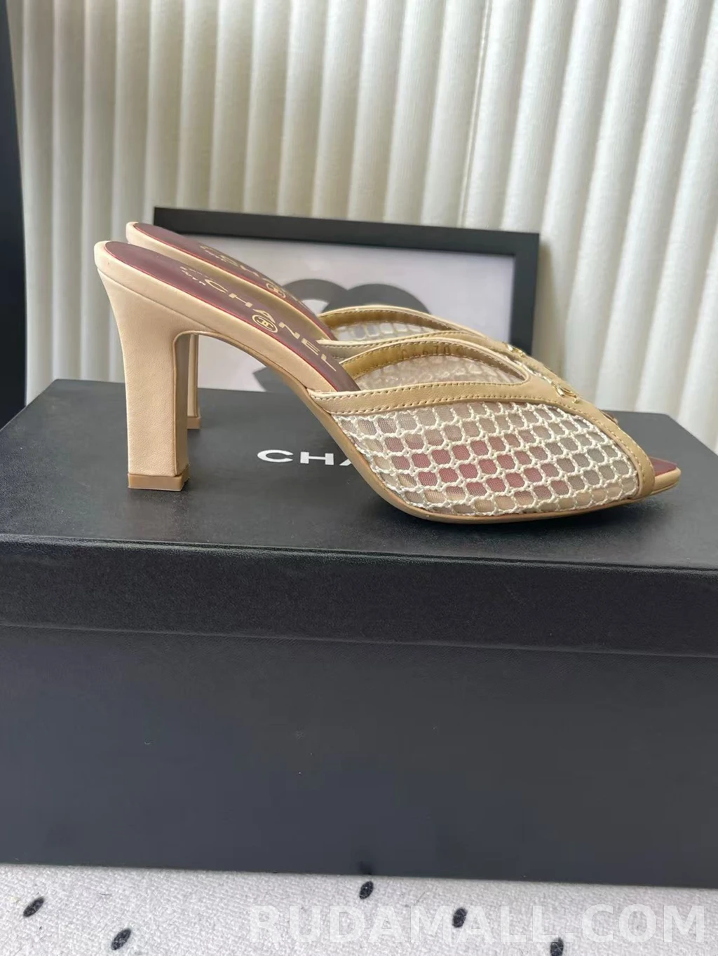 null 샤넬 코코 비치 컬렉션 뮬 굽높이9cm 상세 이미지