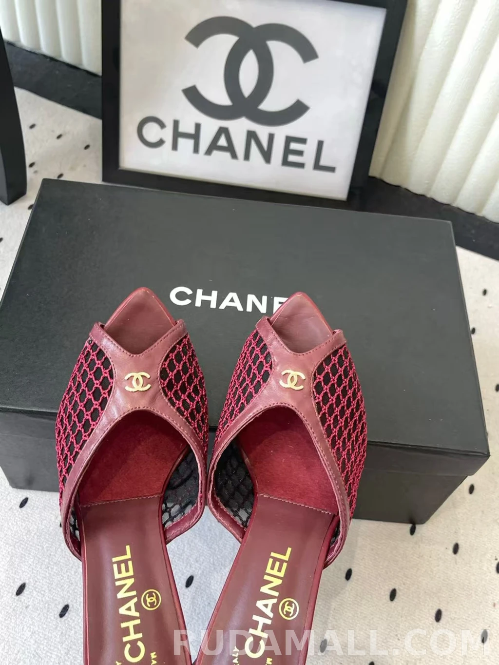 null 샤넬 코코 비치 컬렉션 뮬 굽높이9cm 상세 이미지