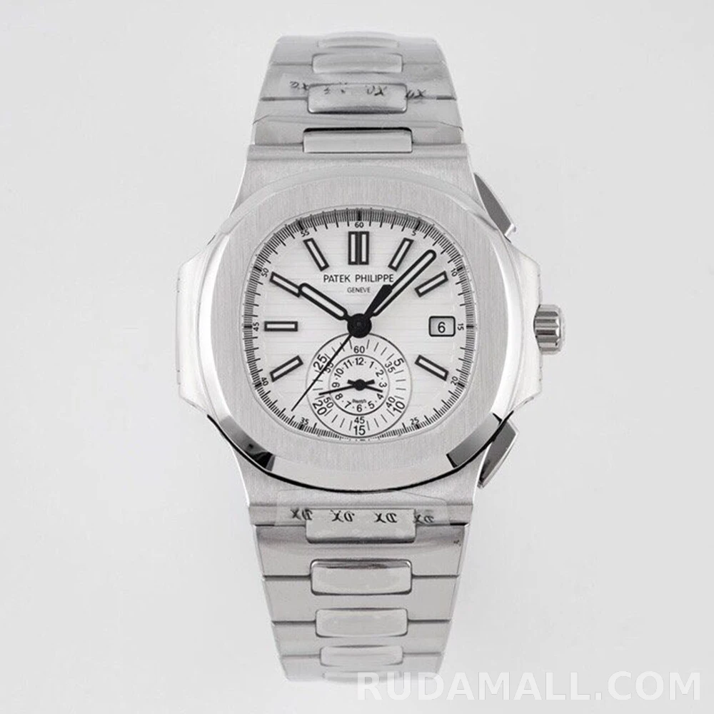 파텍필립 노틸러스 트래블타임 화이트 다이얼 SS 브레이슬릿 40mm 5980_대표이미지