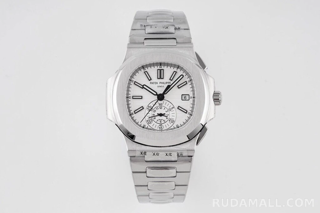 null 파텍필립 노틸러스 트래블타임 화이트 다이얼 SS 브레이슬릿 40mm 5980 상세 이미지