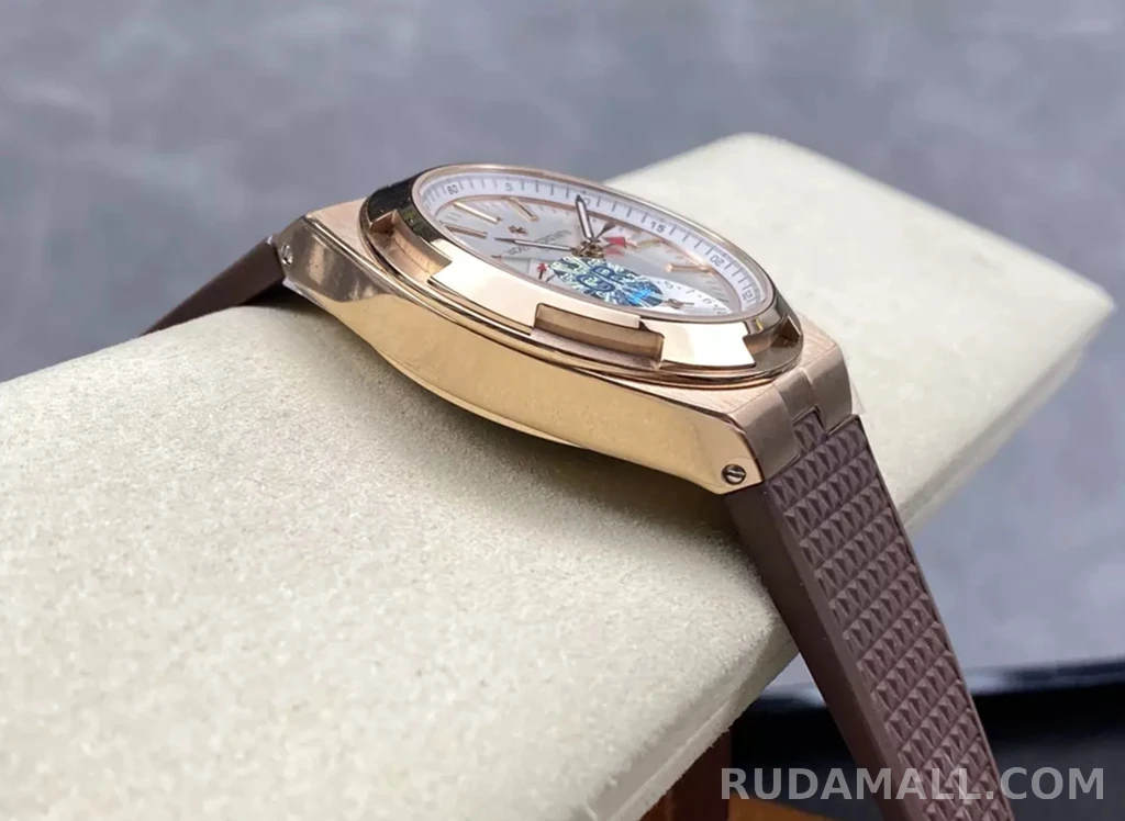 null 바쉐론 콘스탄틴 오버시즈 듀얼 타임 실버 다이얼 브라운 러버 스트랩 41mm 7920V 상세 이미지