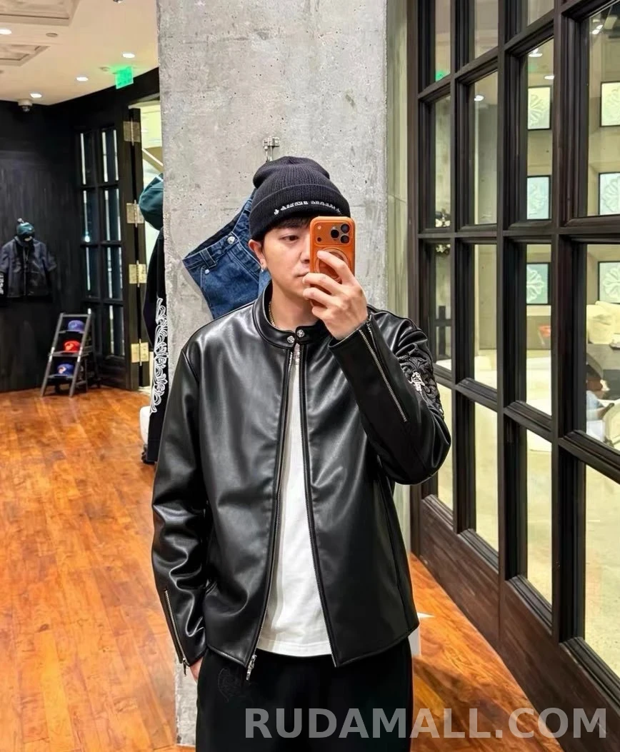 크롬하츠 크롬하츠 스탠드넥 레더 재킷 상세 이미지