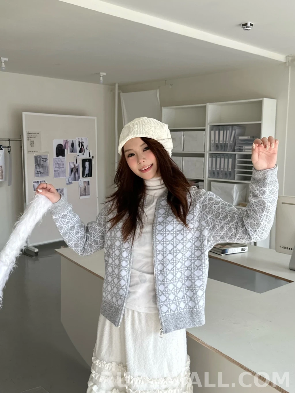 디올 디올 자카드 니트 집업 상세 이미지