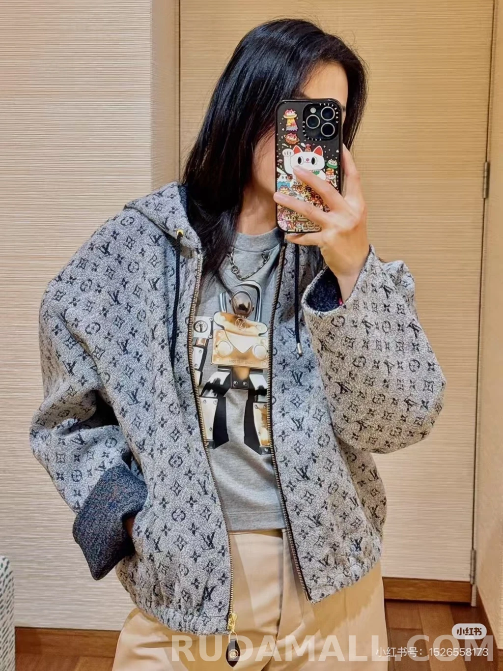 루이비통 루이비통 모노그램 펠트 후드 집업 상세 이미지