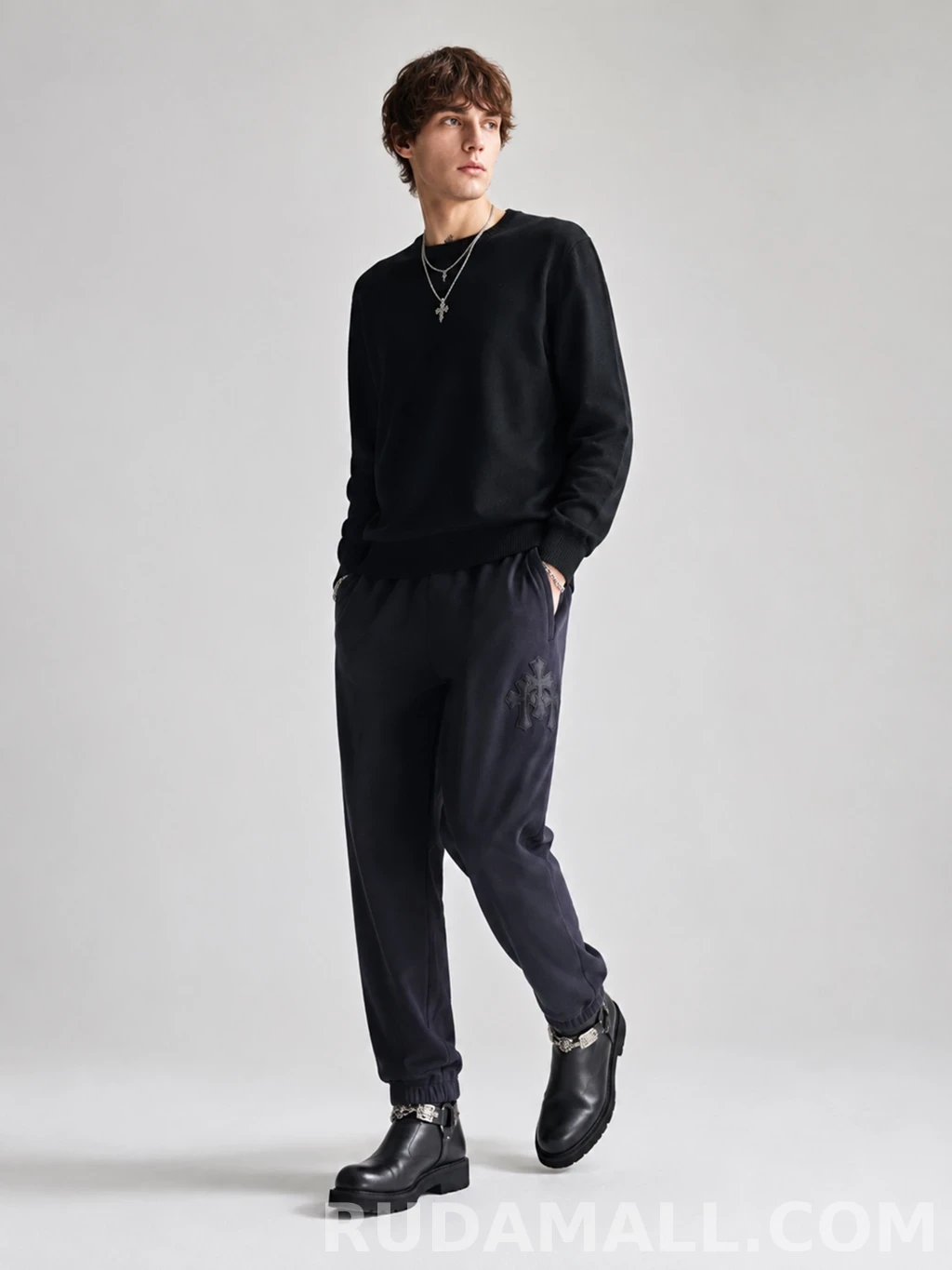 크롬하츠 크롬하츠 레더크로스 팬츠 상세 이미지