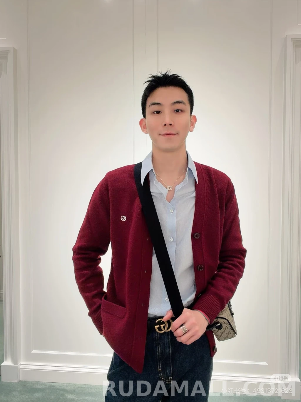  구찌 GG 자수 울 캐시미어 가디건 상세 이미지