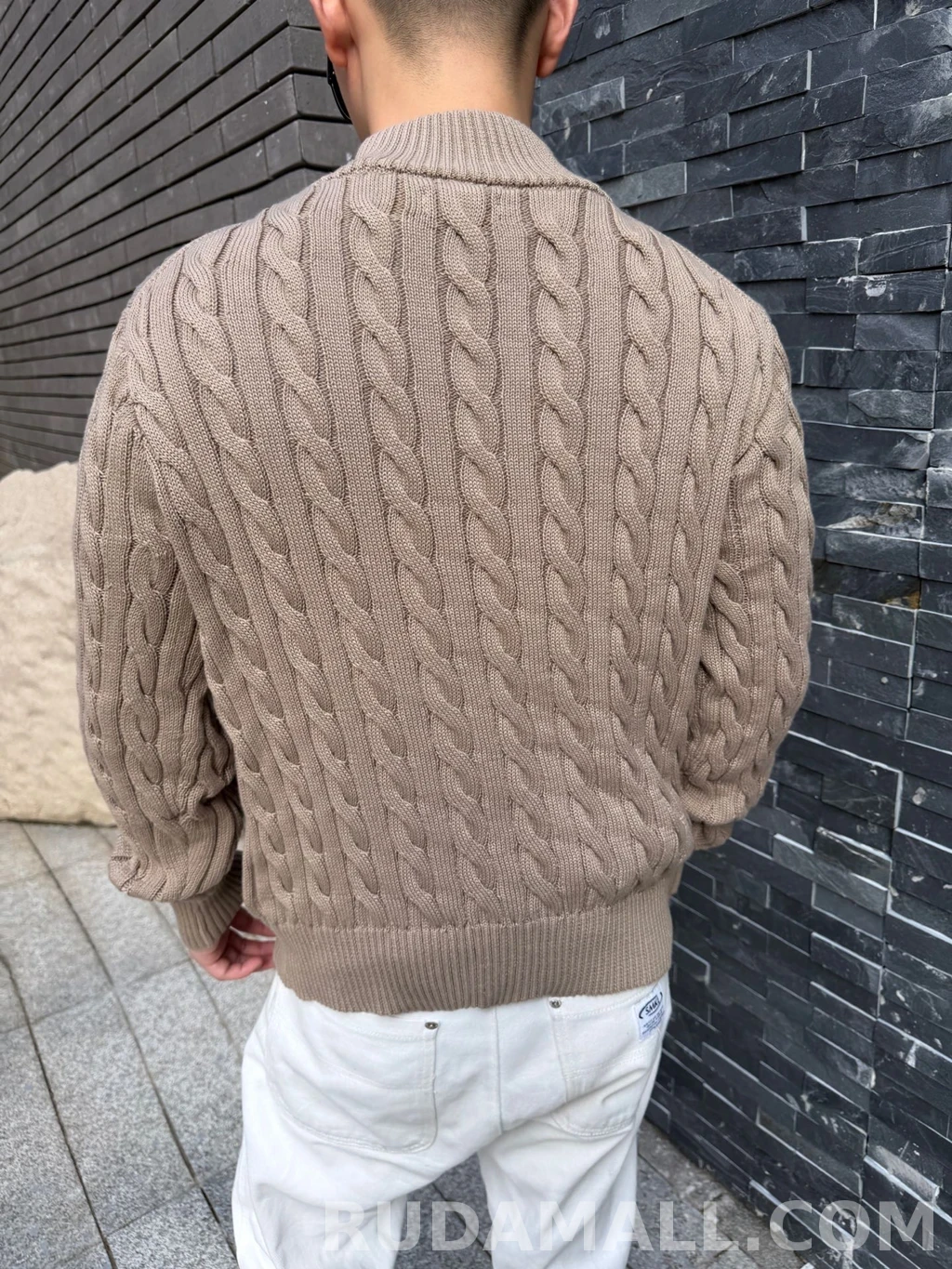랄프로렌 랄프로렌 꽈배기 하프 집업 상세 이미지