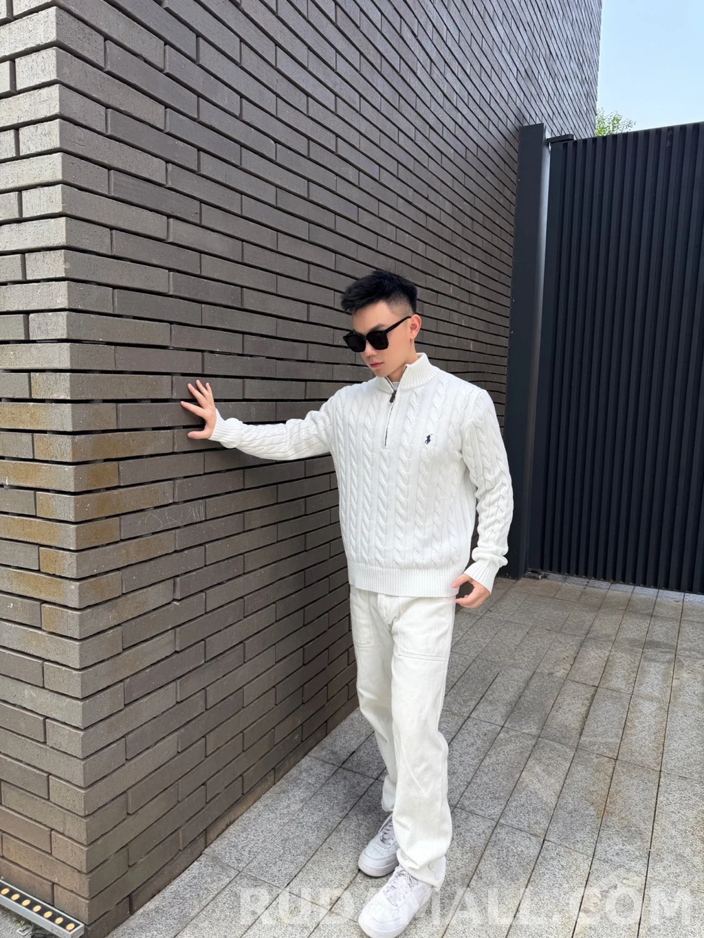 랄프로렌 랄프로렌 꽈배기 하프집업 상세 이미지