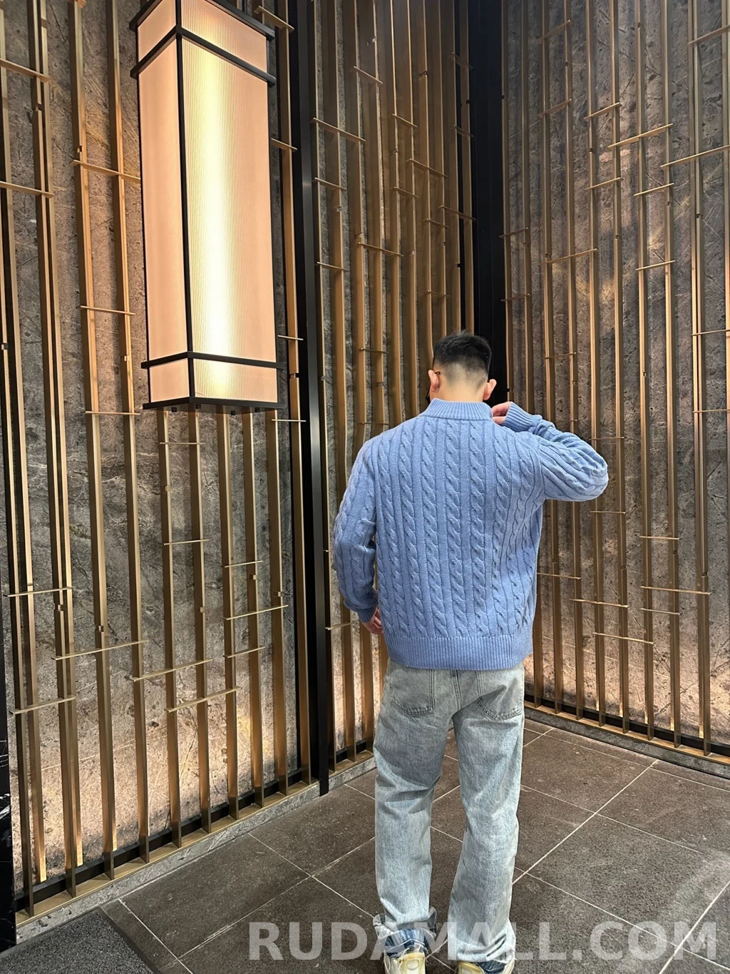 랄프로렌 랄프로렌 꽈배기 하프 집업 상세 이미지