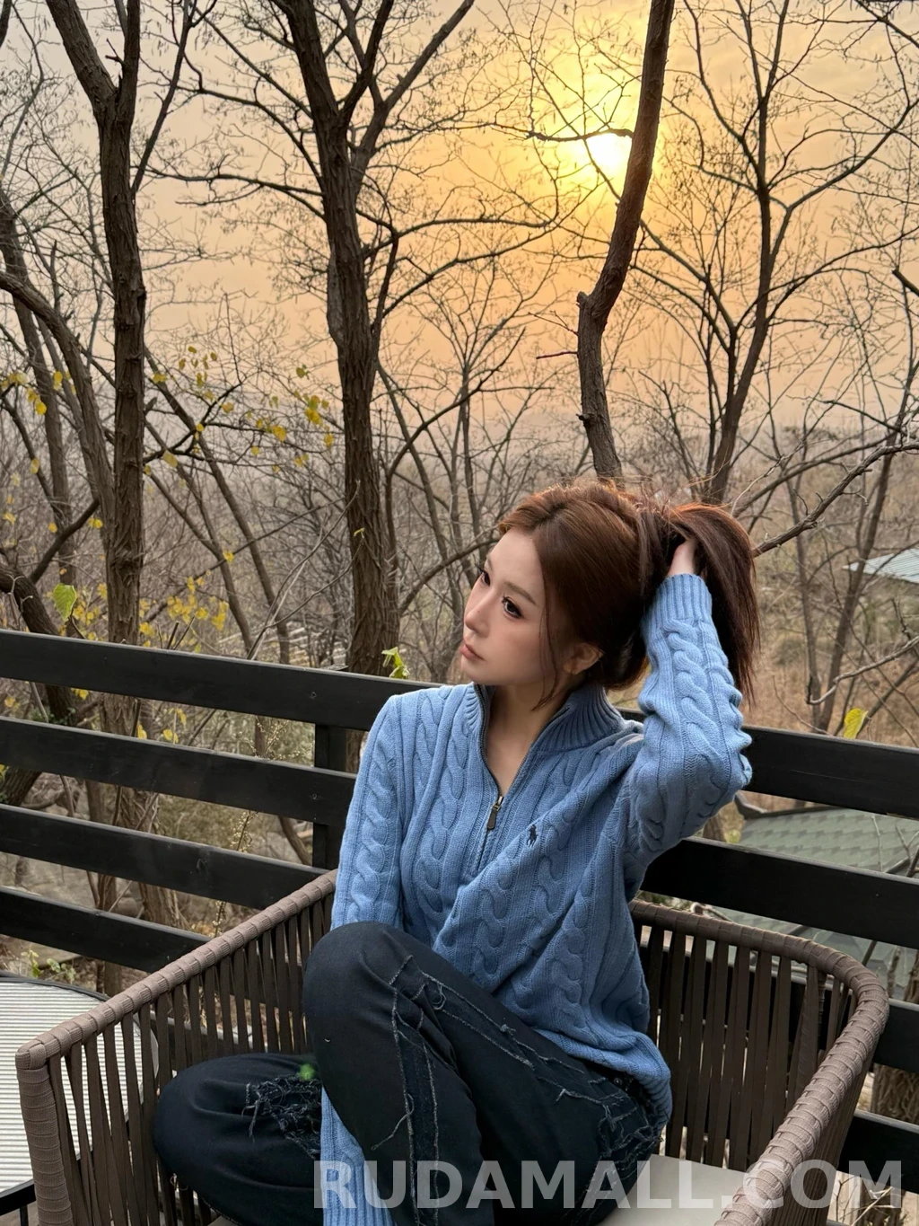 랄프로렌 랄프로렌 꽈배기 하프 집업 상세 이미지
