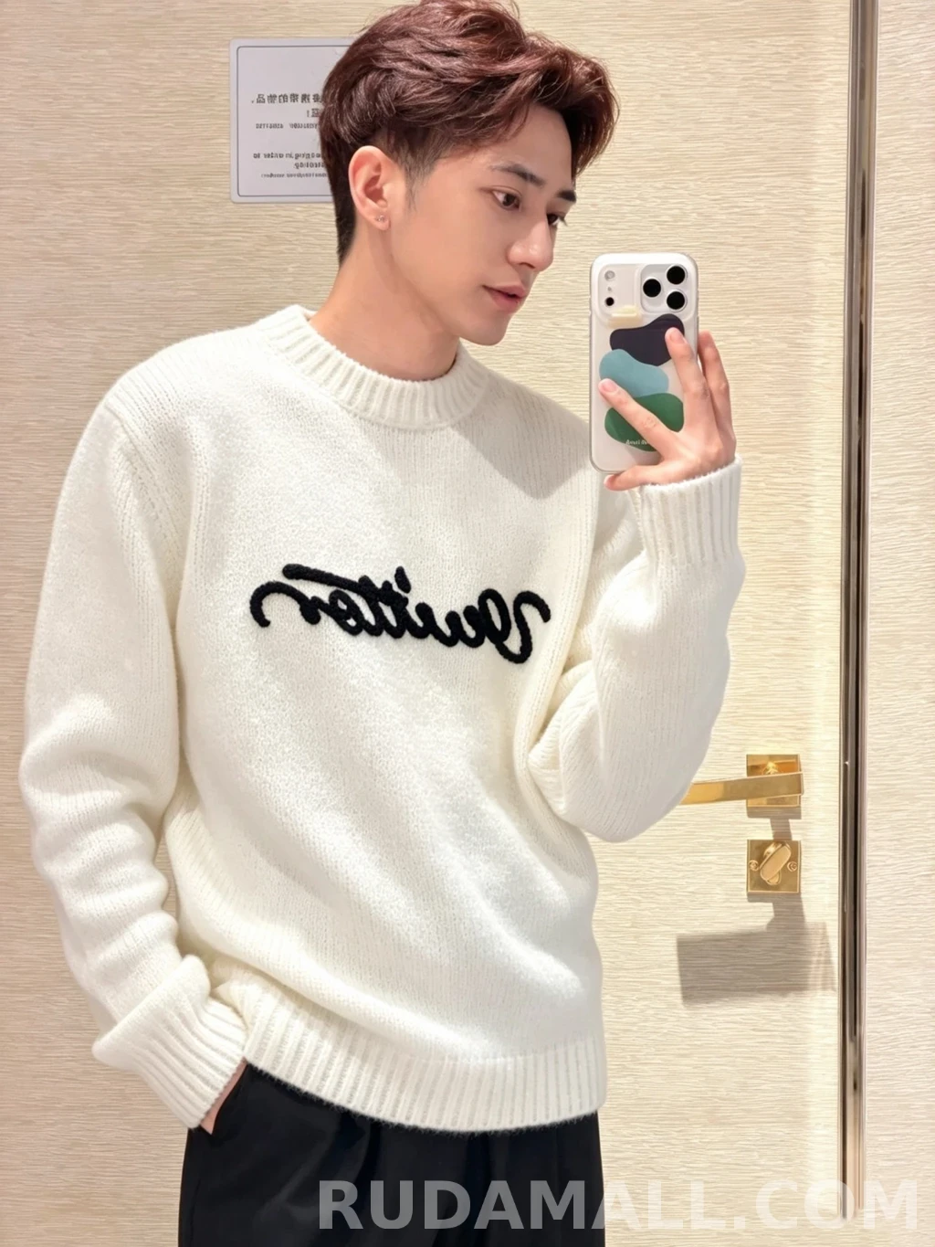 루이비통 루이비통 자수 니트 상세 이미지