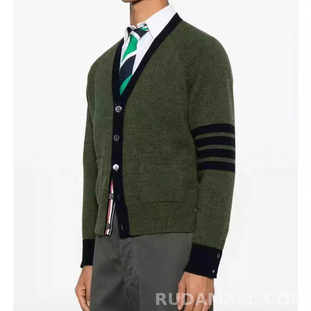 톰브라운 톰브라운 배색 가디건 상세 이미지