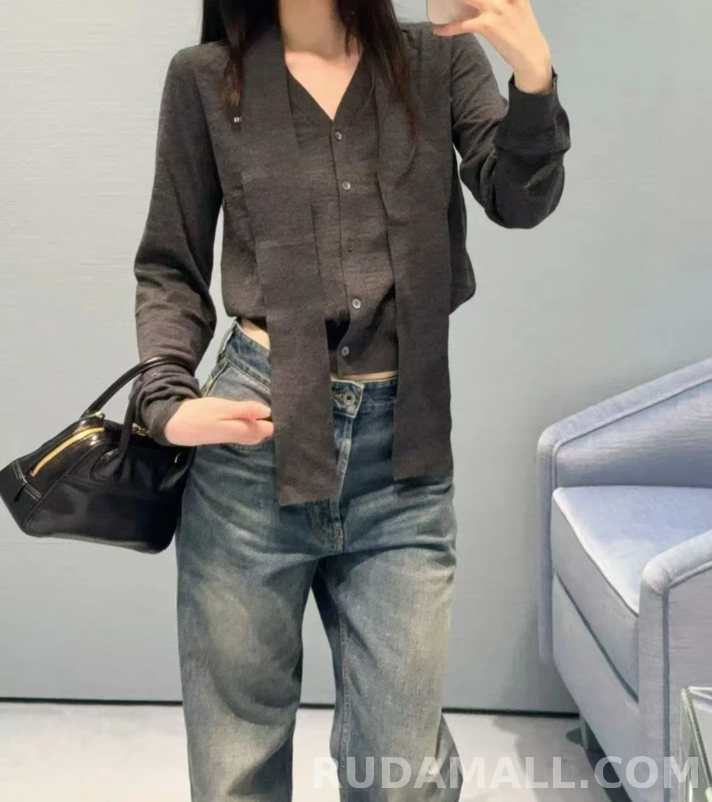 미우미우 미우미우 스카프 가디건 상세 이미지
