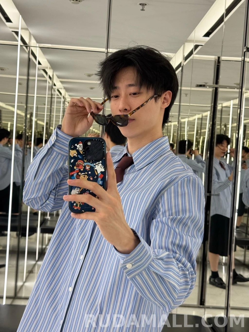 생로랑 생로랑 블루스트라이프 셔츠 상세 이미지