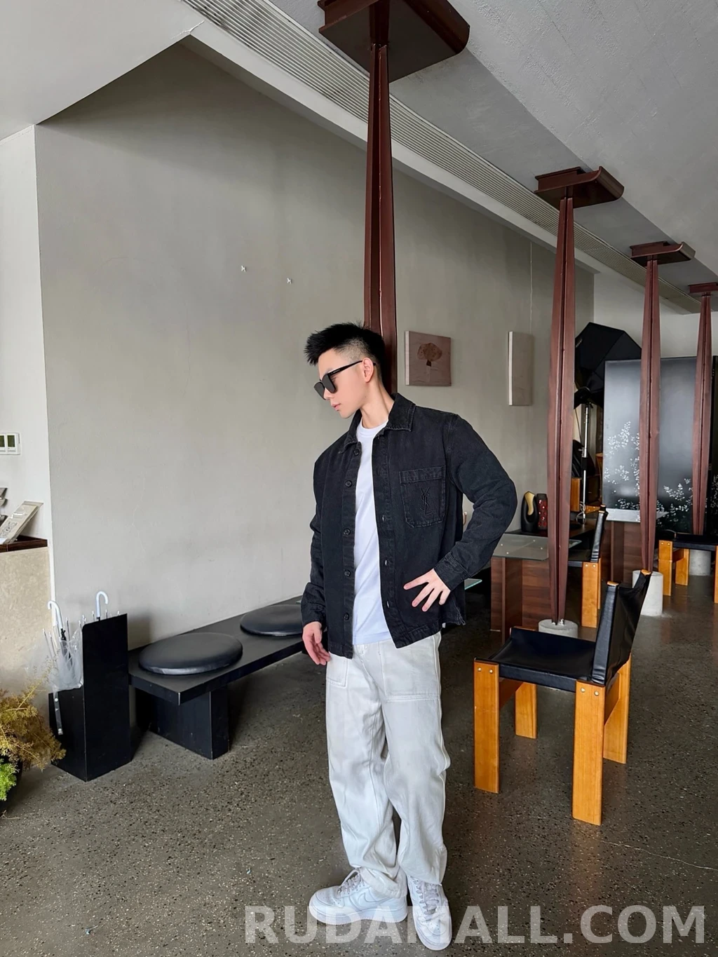 생로랑 생로랑 워싱데님 셔츠자켓 상세 이미지