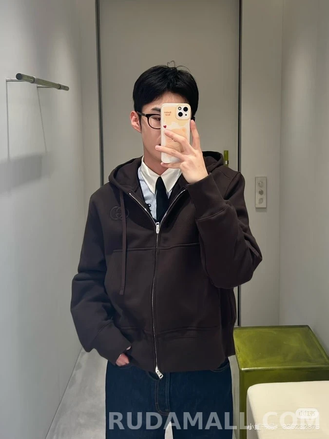 구찌 구찌 더블 G 자수 스탠드넥 집업 맨투맨 상세 이미지