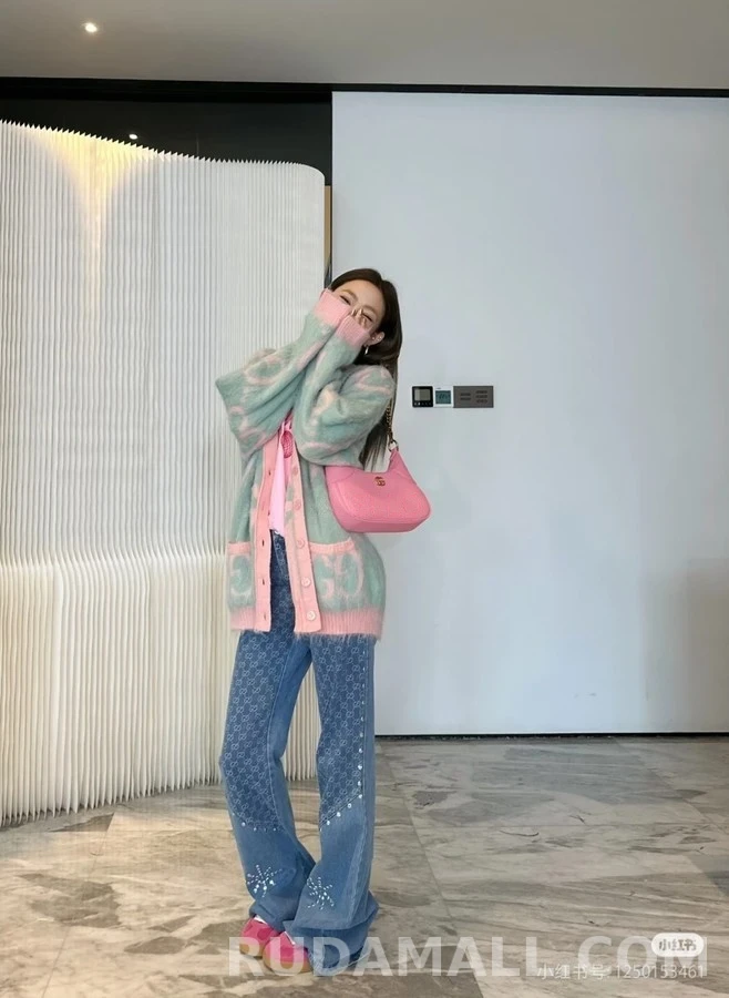 구찌 구찌 로고 자카드 가디건 상세 이미지