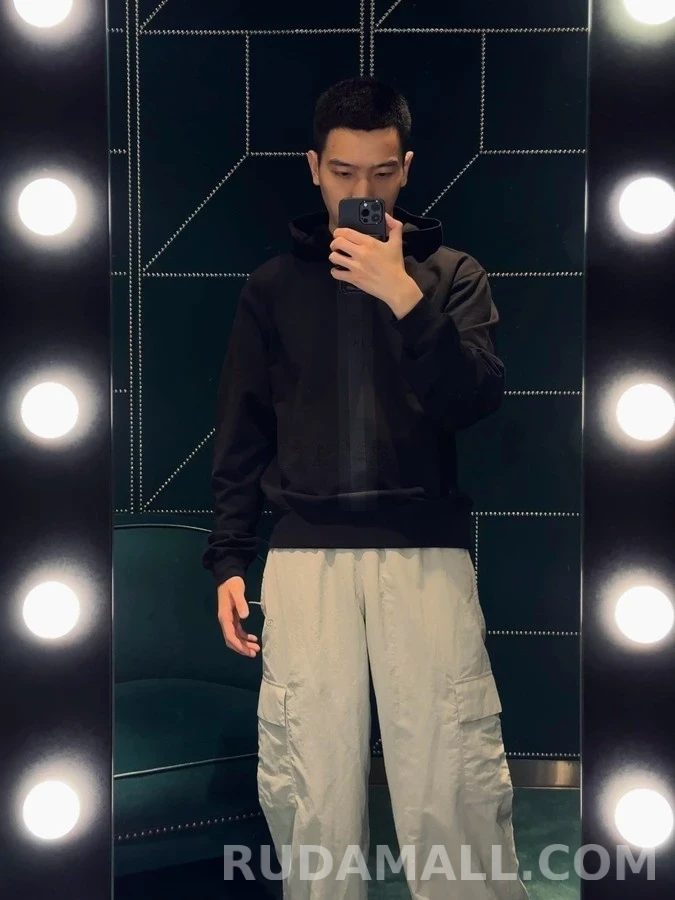 구찌 구찌 엠블럼 스트라이프 후드티 상세 이미지