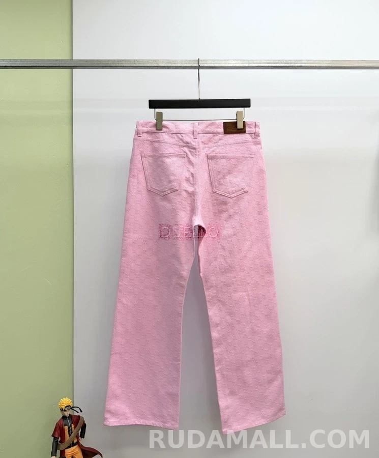 구찌 구찌 다이드 GG 코튼 데님 자카드 팬츠 상세 이미지