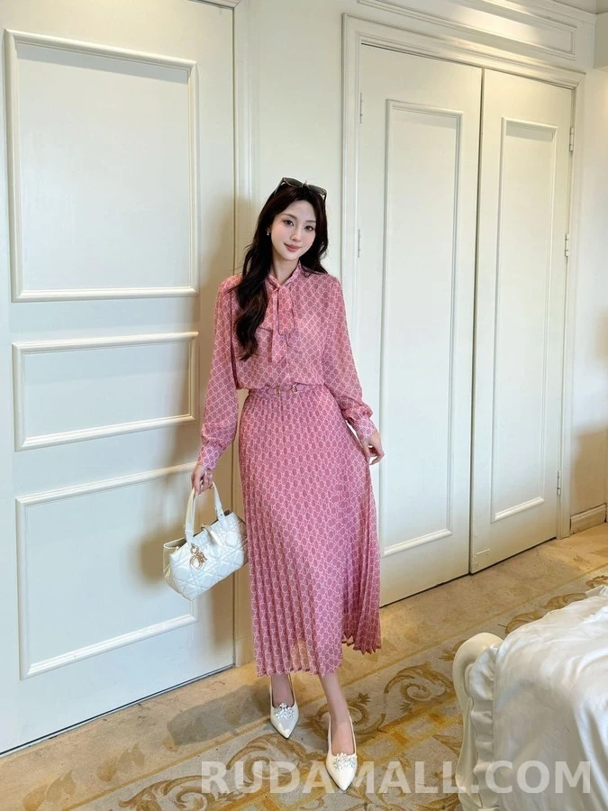 구찌 구찌 패턴 보우 타이 셔츠 상세 이미지