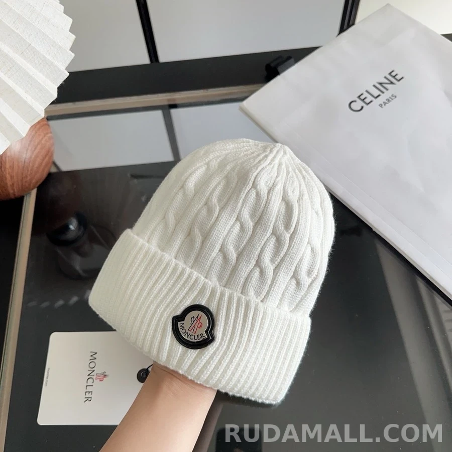 몽클레어 몽클레어 캐시미어 케이블 니트 비니 상세 이미지