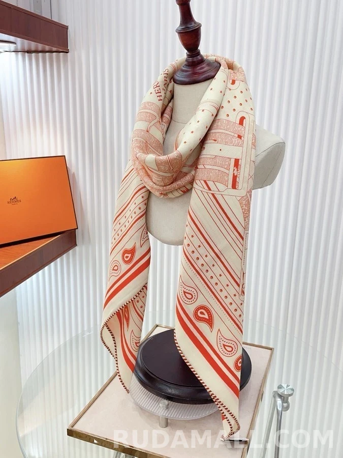 에르메스 에르메스 마구 장식 실크 스카프 상세 이미지