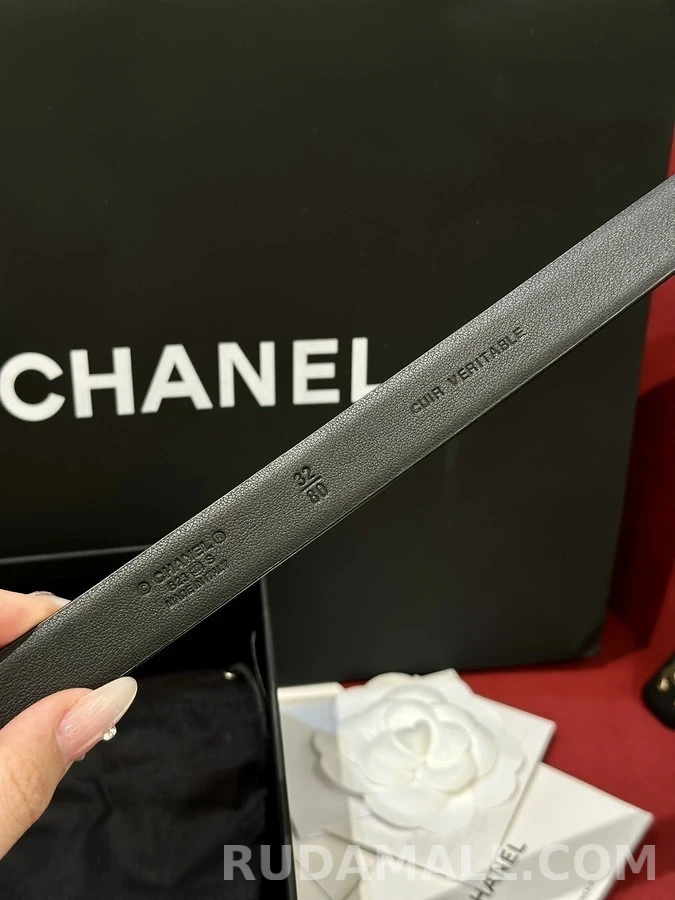 샤넬 샤넬 20mm 펄 크리스탈 버클 벨트 상세 이미지