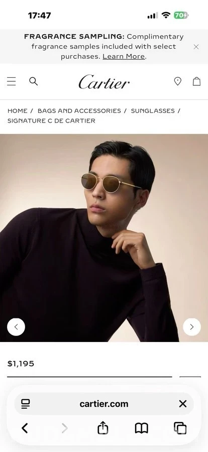 까르띠에 까르띠에 렌즈 라운드 선글라스 상세 이미지