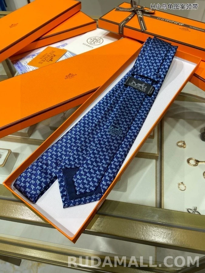 에르메스 에르메스 거북이 패턴 넥타이 상세 이미지