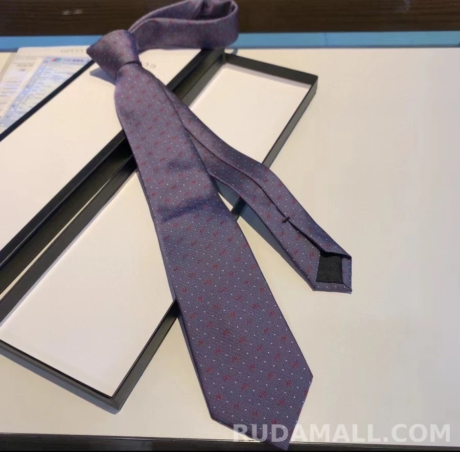 구찌 구찌 플라워 도트 패턴 넥타이 상세 이미지