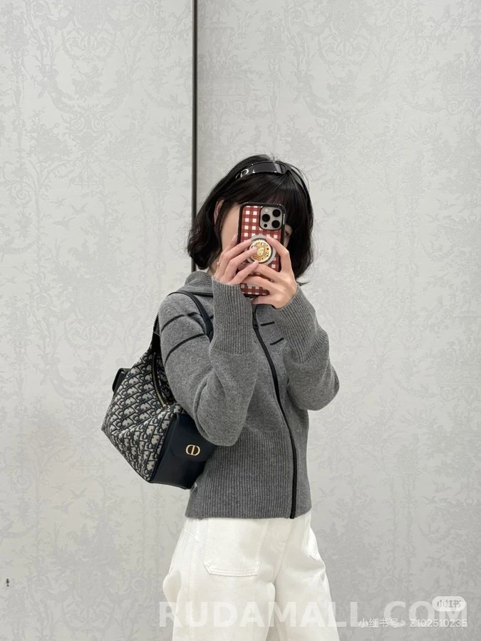 디올 디올 레터링 스트라이프 캐시미어 집업 자켓 상세 이미지