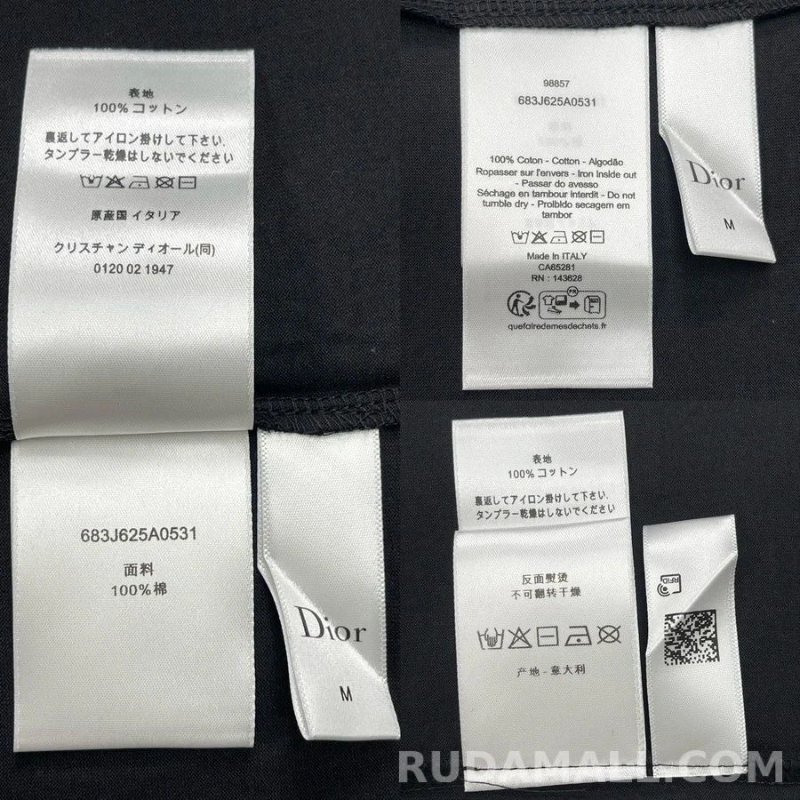 디올 디올 로고 루즈핏 긴팔 티셔츠 상세 이미지
