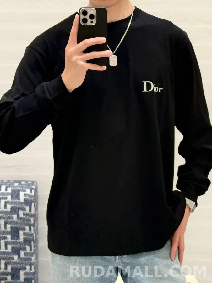 디올 디올 로고 루즈핏 긴팔 티셔츠 상세 이미지
