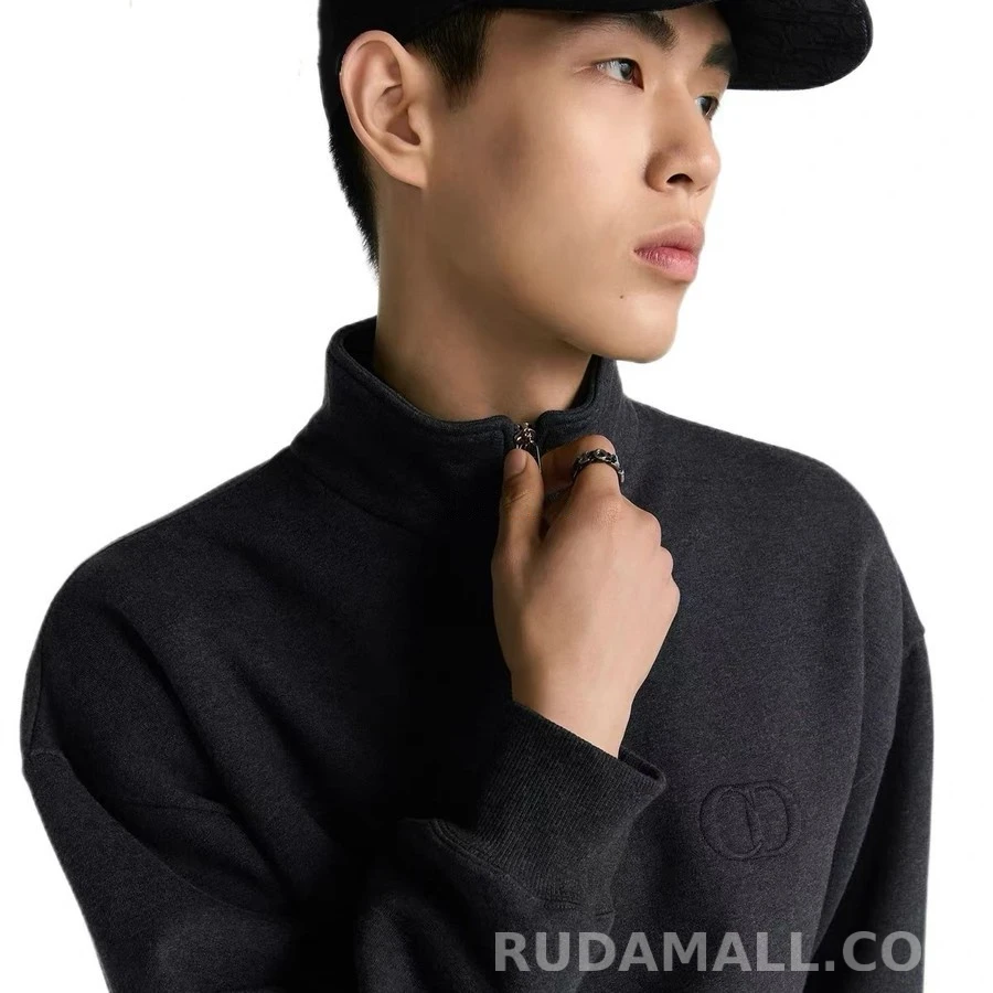 디올 디올 로고 반집업 맨투맨 상세 이미지
